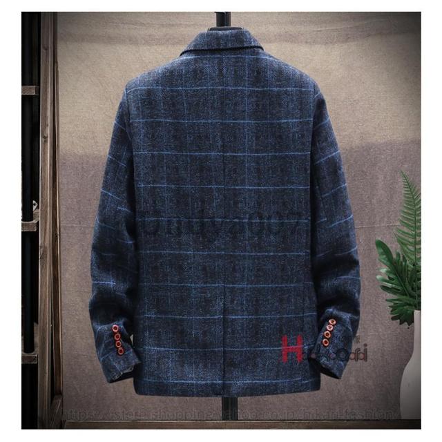 テーラード メンズ ジャケット ブレザー チェック柄 ビジネスジャケット 紳士服 カジュアルスーツ スタイリッシュ 父の日 プレゼント_7
