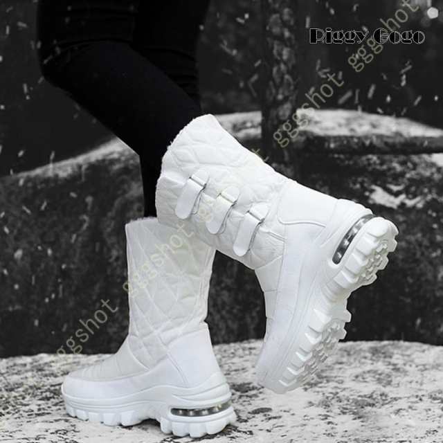 レディース スノーブーツ ミドル丈 スノーシューズ 防水ブーツ 裏ボア 長靴 ウインターブーツ 防寒ブーツ 雪靴 撥水 防水 おしゃれ 防滑_12