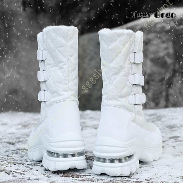 レディース スノーブーツ ミドル丈 スノーシューズ 防水ブーツ 裏ボア 長靴 ウインターブーツ 防寒ブーツ 雪靴 撥水 防水 おしゃれ 防滑_13