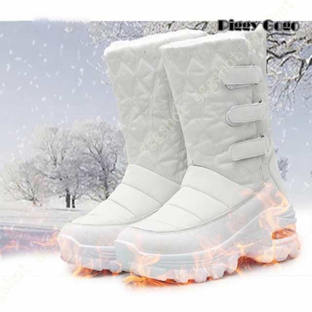 レディース スノーブーツ ミドル丈 スノーシューズ 防水ブーツ 裏ボア 長靴 ウインターブーツ 防寒ブーツ 雪靴 撥水 防水 おしゃれ 防滑_14