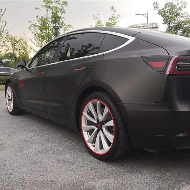 タイヤ ホイールカバー 15インチ 16インチ 17インチ 18インチ 19インチ 20インチ リムガード プロテクター 4個セット ホイールリムハブ装飾ストリップ 汎用品 カ_5