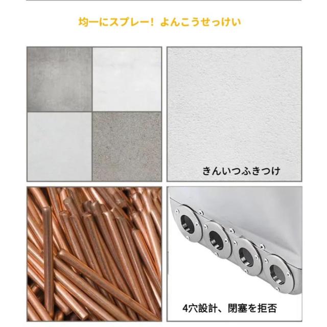 セメントモルタルスプレー、アルミニウム4ジェットウォースタッ ガン空気圧コンクリートスタッコ塗装ハンドツール壁天井屋根_2