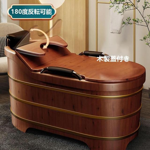 木製バスタブ 蓋付き 杉材 大人用 深型 木製浴槽 100~150cm 家庭用 美容院 サウナ 業務用 高級 天然木の香り_3