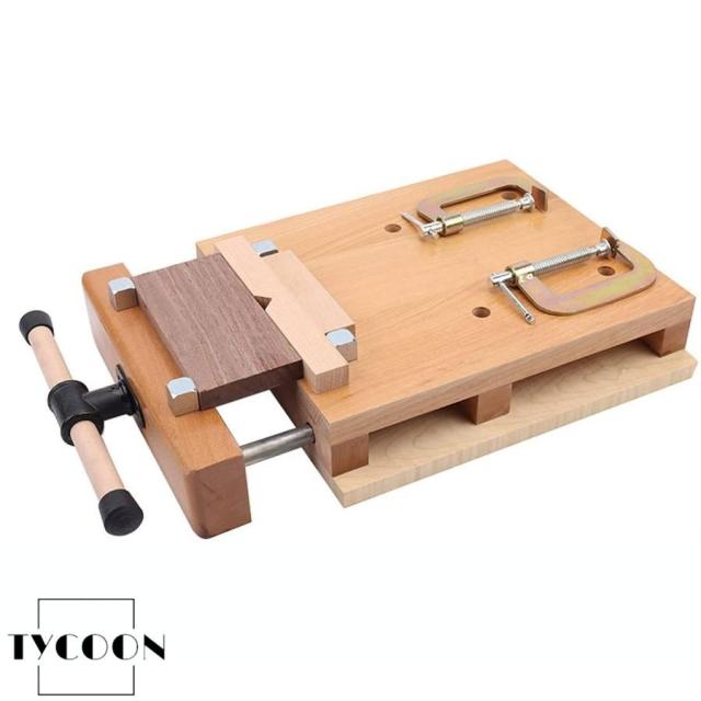 家庭用 diy 作業台 木工 調整可 クランプ式 台上型 木工 バイス 万力 無垢材 木工 作業台工芸用作業台 ポータブル バイス、木材を固定して加工作業 組み立ては