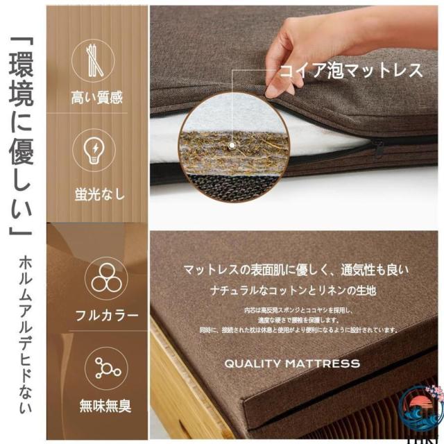ペーパーベッド シングル/ダブル 伸縮式 折畳み アコーディオン 段ボールベッド マットレス付き 紙製ベッド 簡易ベッド 隙間収納 シンプル 北欧 省スペース_5