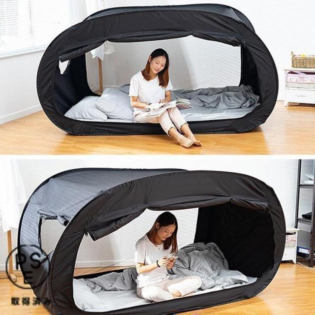 室内用テント プライベート一人用 二人用 避難所用 個室 自動ポップアップ ワンタッチ アウトドア キャンプ用品 子供 大人 洗える 花粉対策 簡易個室 蚊帳_2