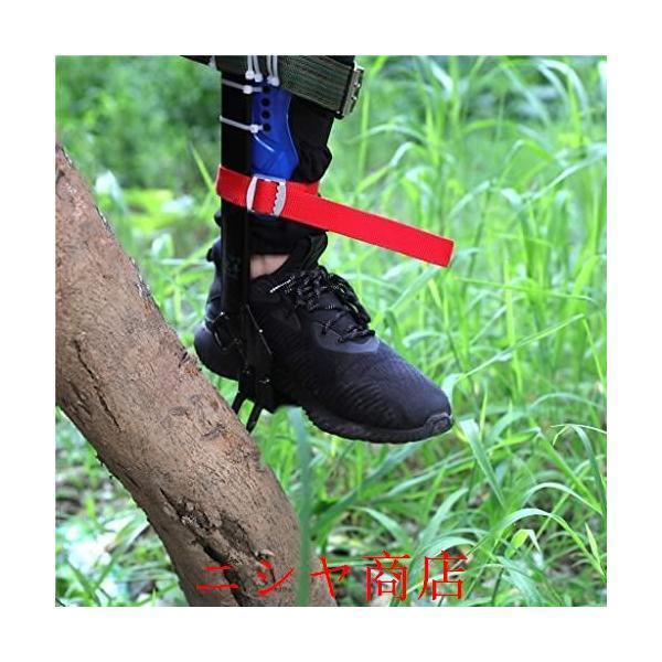 木登り器 木登りツール 木登スパイク 木登り道具 木の足を登る 直立木登り道具 調節可能なリストストラップ付き 木登り靴滑り止めペダル 落下防止 林業用品 伐採_3