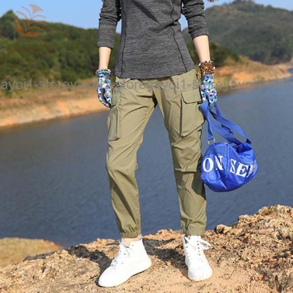 トレッキングパンツ ロングパンツ レディース 登山ズボン クライミングパンツ アウトドアパンツ カーゴパンツ 長ズボン 山ガール 防撥水 通気速乾 春_3