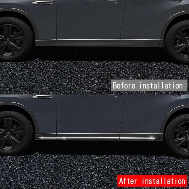 マツダ MAZDA CX-60 専用 サイドシル モール ロッカーパネル 加飾 クロームアクセサリー_2