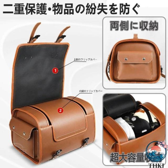 バイク用リアボックス 大容量 33L バイク リアバッグ ップケース バイクケース バイクボックス オートバイボックス 盗難防止ロック付き 着脱簡単 防犯対策 防水_3