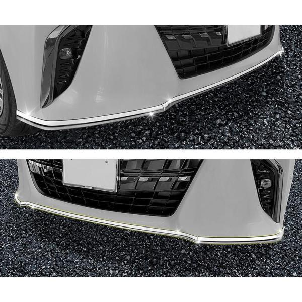 新型アルファード40系 ハイブリッド AAHH40W AAHH45W ハイブリッド フロントバンパーガーニッシュ フロントリップトリム_3