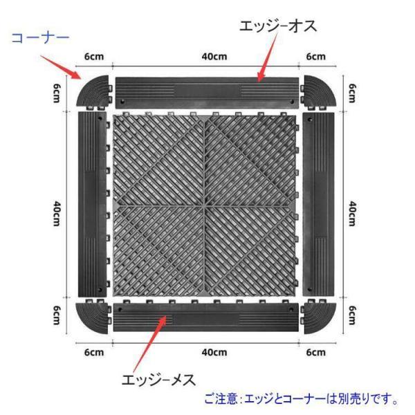 ガレージタイル ガレージマット ガレージ 20枚セット 耐荷重10トン 車 バイク 駐車場 屋外 屋内 組立簡単 取り外し お手入れ簡単 滑り止め効果 床_7