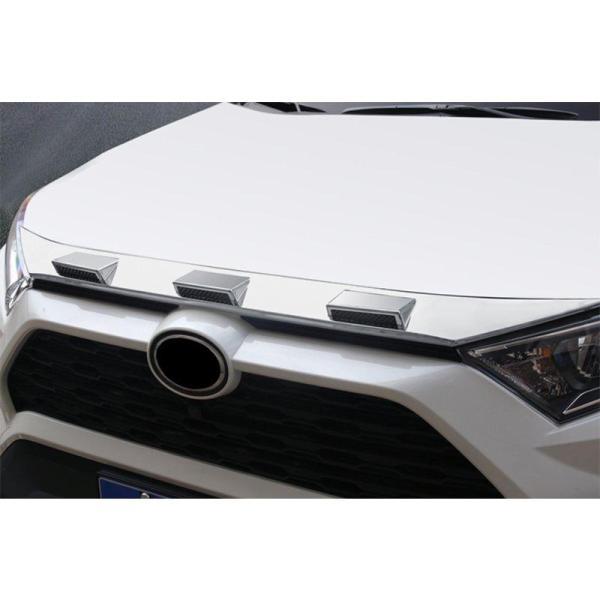 新型rav4 50系 ニュー RAV4 カスタム パーツ アクセサリー rav4 ボンネットガーニッシュ フロントガーニッシュ FV045_1