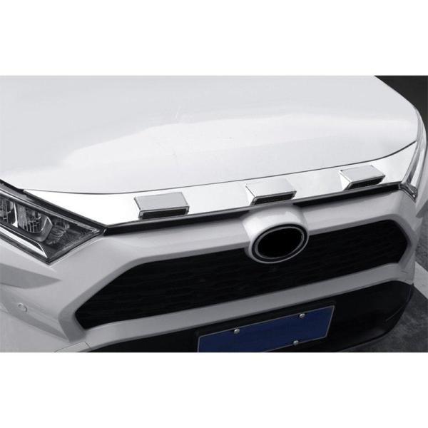 新型rav4 50系 ニュー RAV4 カスタム パーツ アクセサリー rav4 ボンネットガーニッシュ フロントガーニッシュ FV045_2