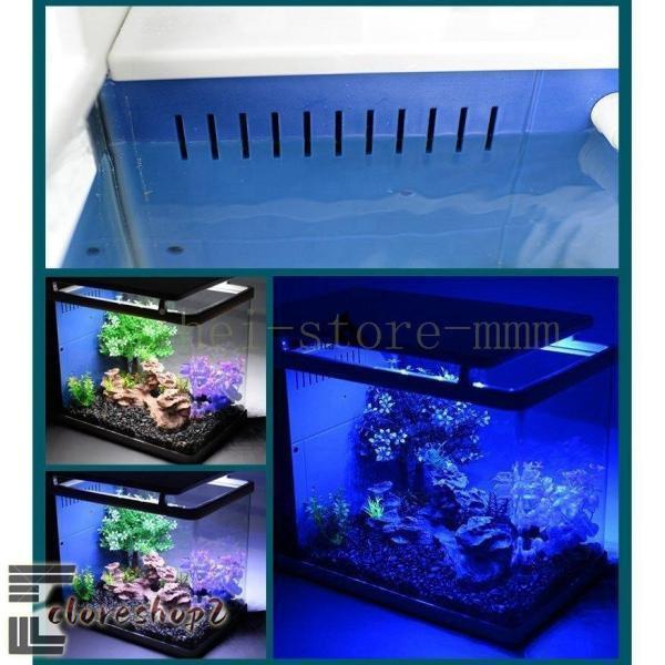 アクアリウム 水槽セット 観賞魚飼育セット 19L 家庭用 アクアポニックス グラス タッチスクリーン LEDライト ３つ照明モード エアーポンプ フ_11