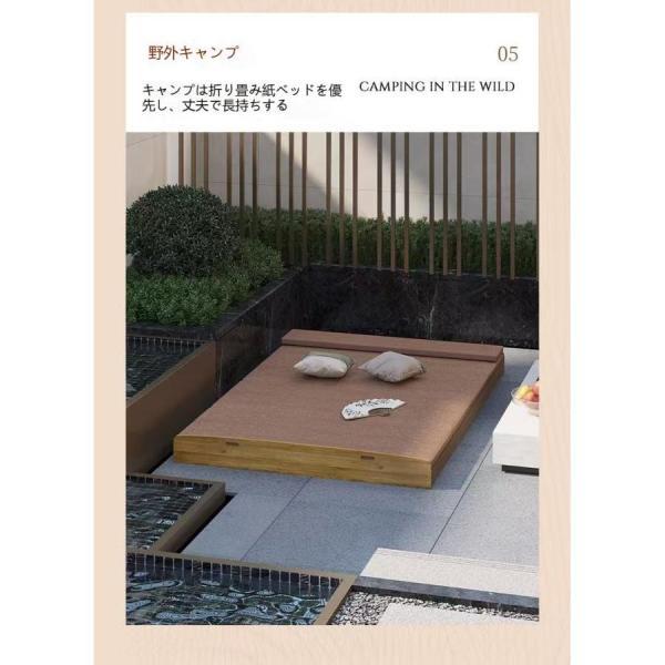 アコーディオンベッド ペーパーベッド シングル 組み立て 簡単 マットレス付き 伸縮式 隙間収納 シンプル 撥水加工 紙製ベッド 省スペース 来客用 1人暮らし 折_13
