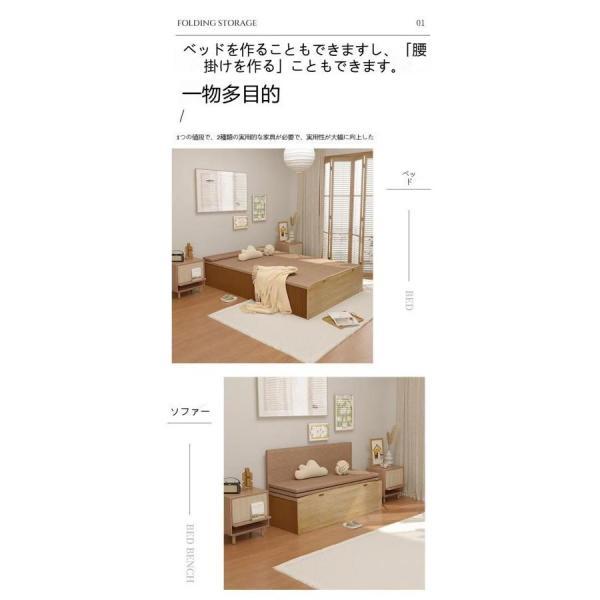 アコーディオンベッド ペーパーベッド シングル 組み立て 簡単 マットレス付き 伸縮式 隙間収納 シンプル 撥水加工 紙製ベッド 省スペース 来客用 1人暮らし 折_6