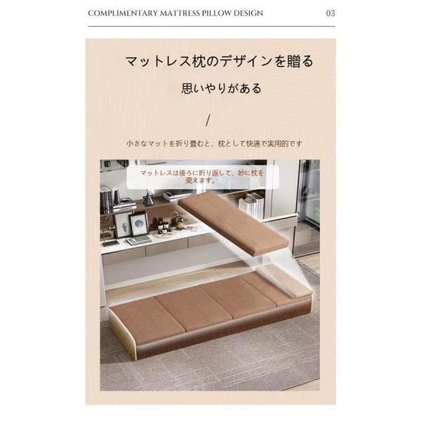 アコーディオンベッド ペーパーベッド シングル 組み立て 簡単 マットレス付き 伸縮式 隙間収納 シンプル 撥水加工 紙製ベッド 省スペース 来客用 1人暮らし 折_8