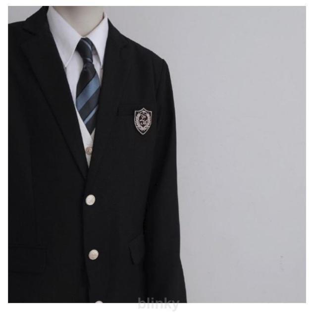 フォーマル ロングパンツ 無地 制服 男子 スクールジャケット ブレザー 4点セット スクールシャツ ネクタイ 男子高校制服 スーツ コート 男子高校_8