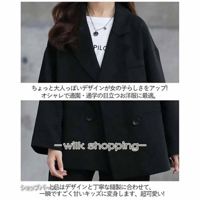 卒業式 入学式 パンツスーツ 女の子 小学生 パンツスーツ 卒服 韓国 おしゃれ 大きいサイズ ゆったりサイズ 子供用 フォーマルスーツ セットアップ 中学生_6