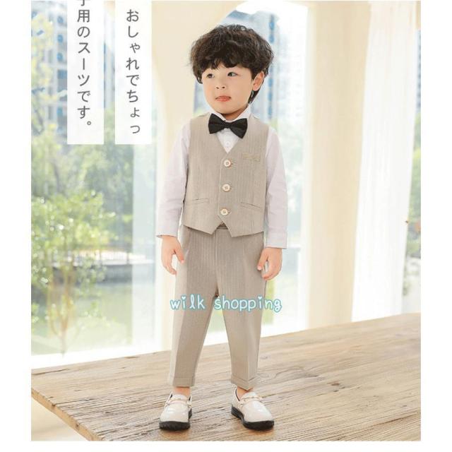 入学式 スーツ 男の子 卒園式 スーツ 6点セット 結婚式 フォーマル 子供服 韓国 ピアノ発表会 キッズ スーツ 入園式 七五三80 90 100 110 120 130 140 150_2