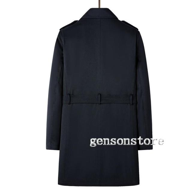 トレンチコート メンズ シングル ビジネスコート キルティング 中綿いり スリム ロングコート シンプル 無地 紳士服 中綿コート あったか 秋物 冬物 新作_5