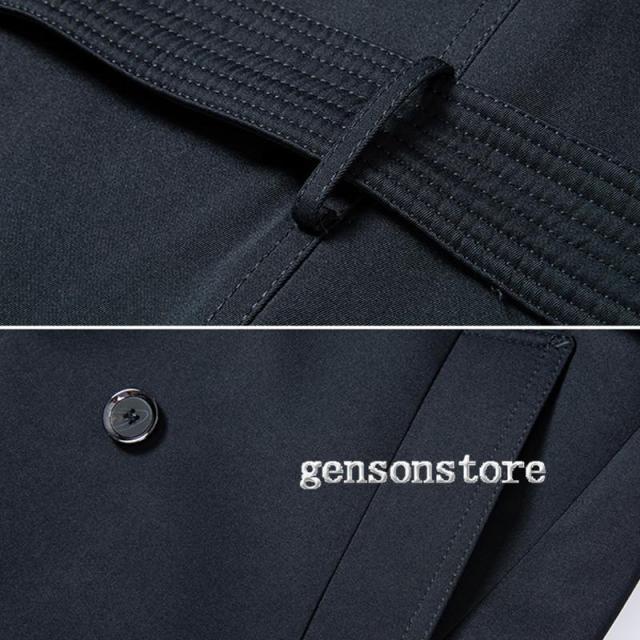 トレンチコート メンズ シングル ビジネスコート キルティング 中綿いり スリム ロングコート シンプル 無地 紳士服 中綿コート あったか 秋物 冬物 新作_7