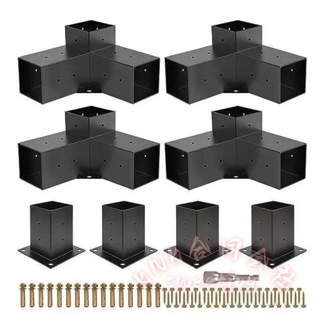 パーゴラキット パーゴラブラケット 3/4ウェイ 直角コーナー パーゴラ組立 木工DIY ポストベース ガゼボ パティオ ログキャビン 屋外 庭
