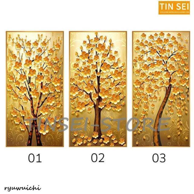 油絵 絵画 寝室 玄関 飾り 壁掛け インテリア美術品 風景絵 木の絵 印象派 額装_1