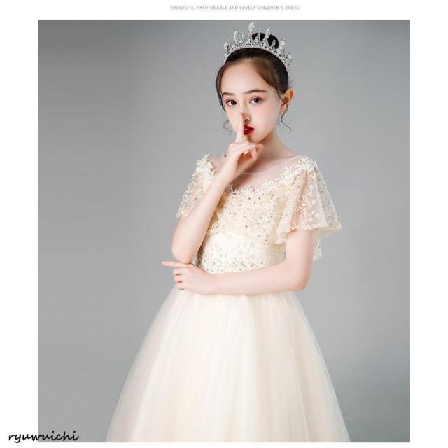 ドレス ワンピース ピアノ 子供 キッズ 入学式 可愛い 結婚式 演奏会 発表会 安い ロング 水色 半袖 おしゃれ 春 夏 120 130 140 150 160_17