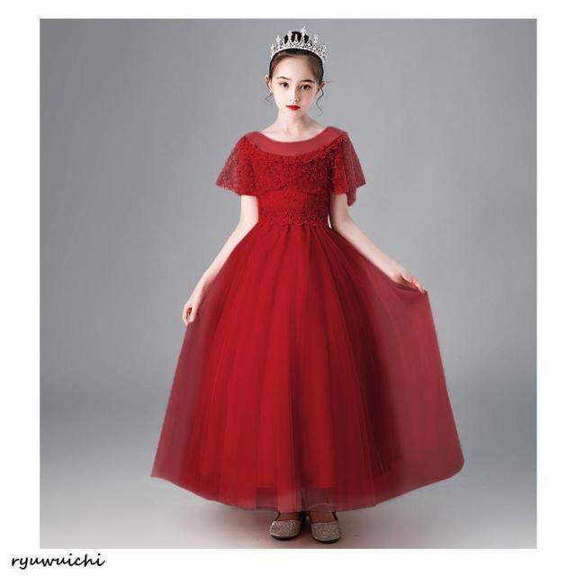 ドレス ワンピース ピアノ 子供 キッズ 入学式 可愛い 結婚式 演奏会 発表会 安い ロング 水色 半袖 おしゃれ 春 夏 120 130 140 150 160_3