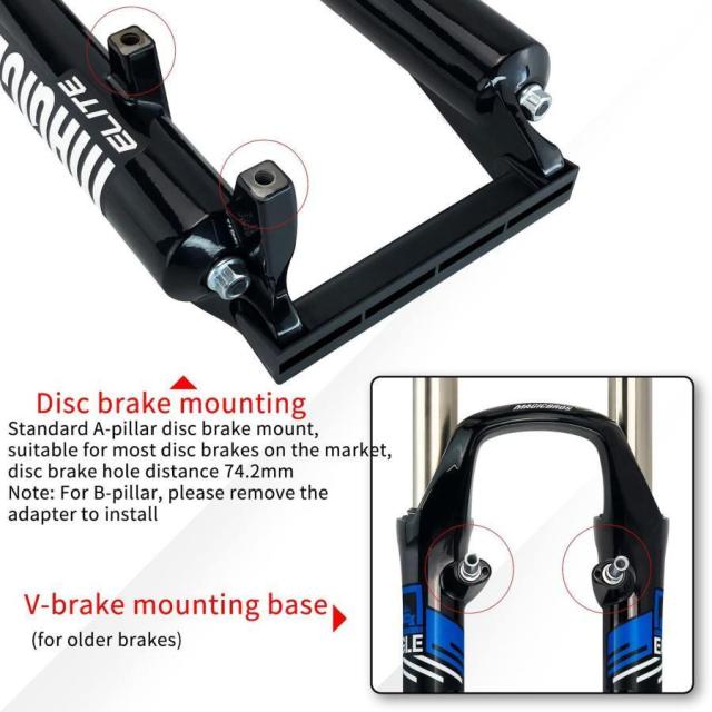 26 インチ MTB フロントサスペンション フォーク 1-1/8 アルミニウム合金 マウンテン バイク フロント フォーク トラベル 100mm ツーリング 自転車 フォーク 手