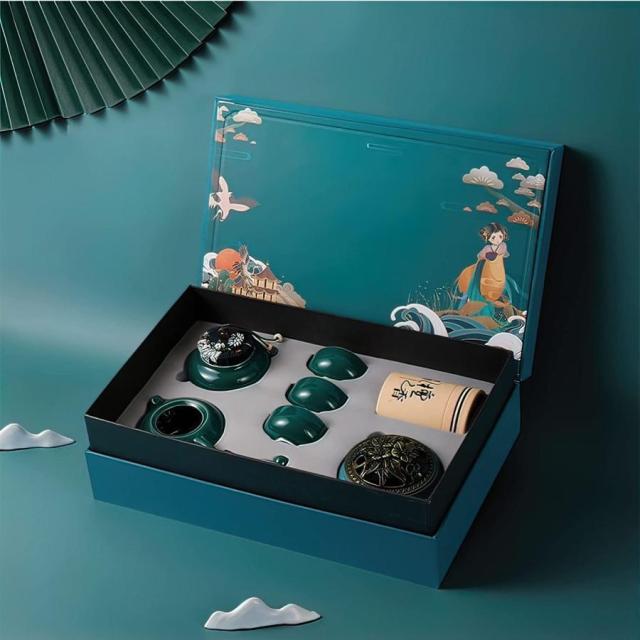 中国茶器セット お茶セット ティーカップ ティーポット セット お茶道具 おしゃれ 功夫茶具 急須セット ギフトセット シンプル中国風徳化窯 陶磁茶具 6点セット_4