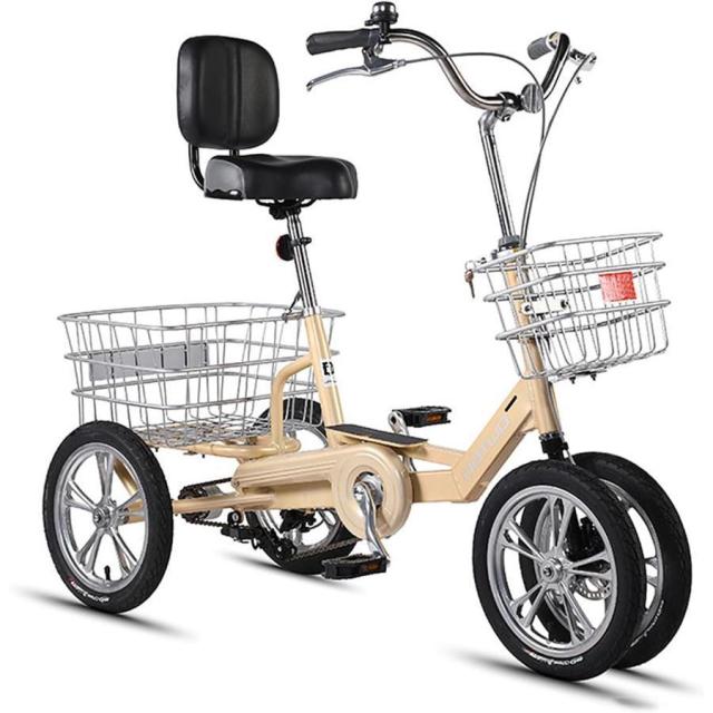 アジャスタブルバックレスト 12インチ/14インチ3輪自転車 アルミニウム合金 クルーザーバイク トライク 自転車 買い物かご付き_7