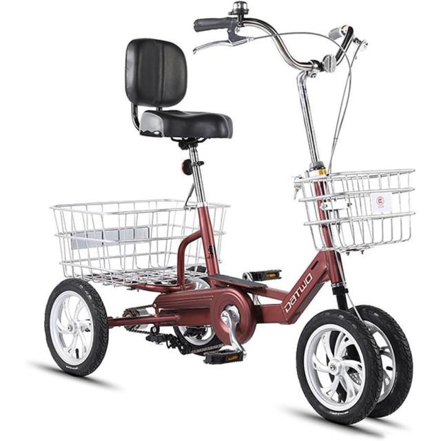 アジャスタブルバックレスト 12インチ/14インチ3輪自転車 アルミニウム合金 クルーザーバイク トライク 自転車 買い物かご付き_8