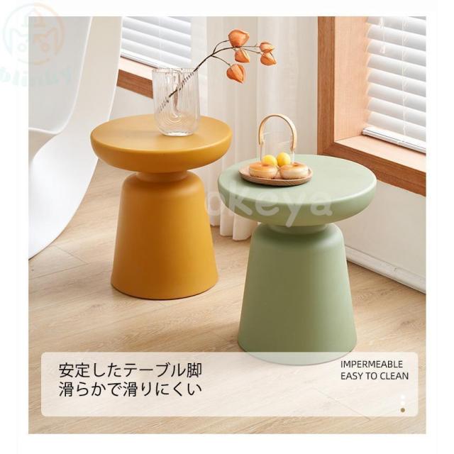 丸サイドテーブル くびれデザイン ミニテーブル ナイトテーブル 子供部屋 ソファ横にもキッズルームにも、可愛く置ける丸型ソファサイドテーブル_18