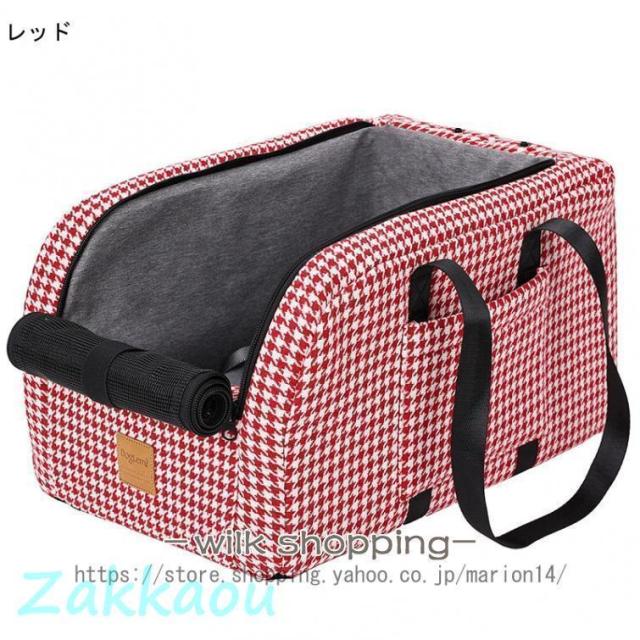 ペット用ドライブボックス 2way キャリーバッグ 犬猫兼用 小型犬 ペット 犬 猫 車用シート ドライブベッド アームレスト コンソールボックス お出かけ_2