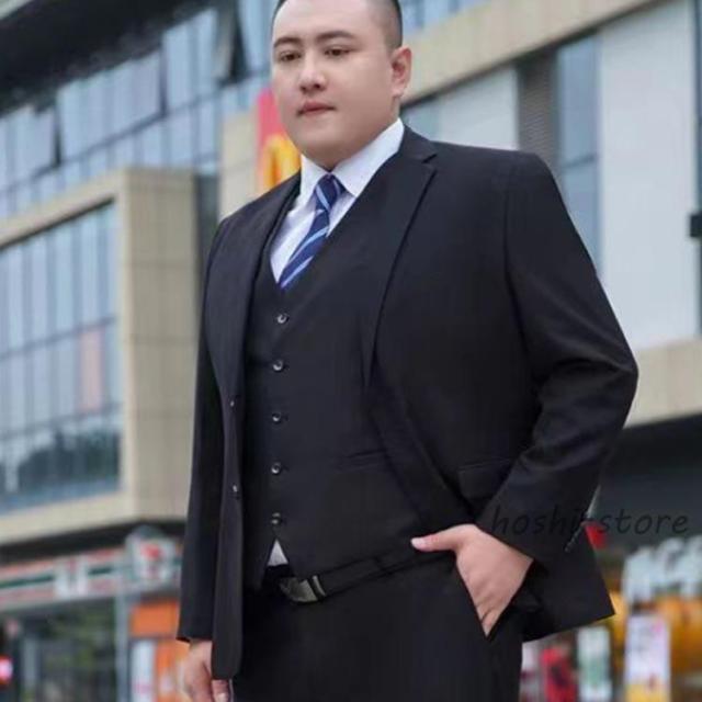 メンズ スーツ ビジネススーツ フォーマル 大きいサイズ 上下セット 4点セット セットアップ ジャケット パンツ シャツ ネクタイ セレモニー 通勤_1