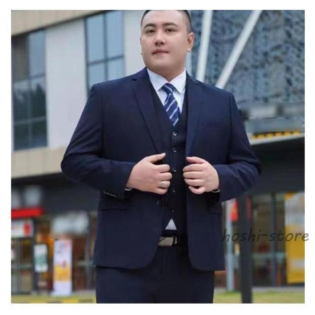 メンズ スーツ ビジネススーツ フォーマル 大きいサイズ 上下セット 4点セット セットアップ ジャケット パンツ シャツ ネクタイ セレモニー 通勤_10