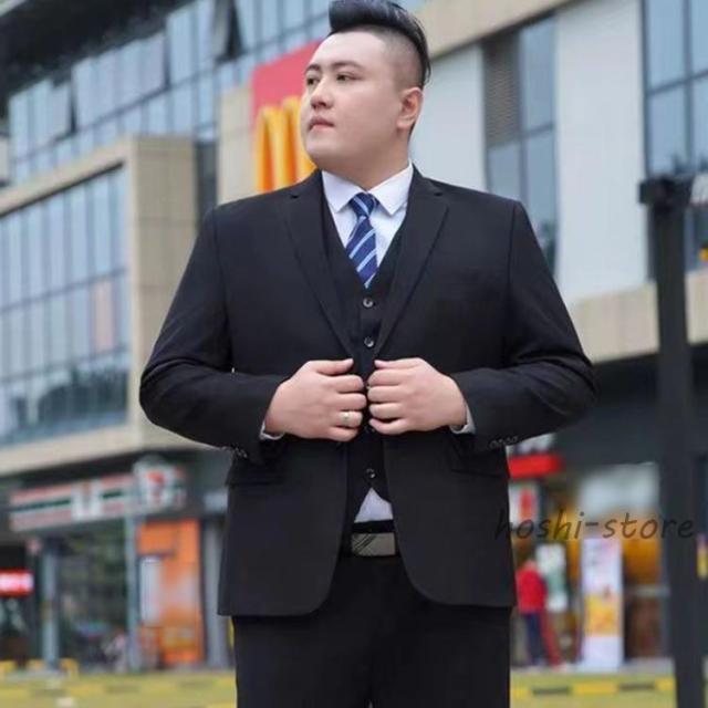 メンズ スーツ ビジネススーツ フォーマル 大きいサイズ 上下セット 4点セット セットアップ ジャケット パンツ シャツ ネクタイ セレモニー 通勤_2