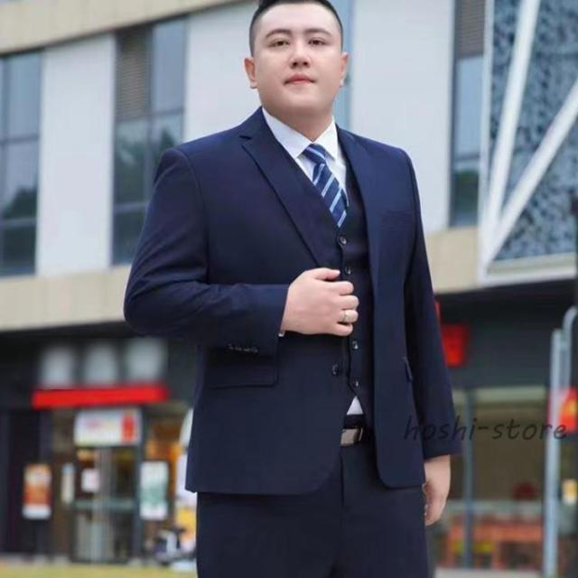 メンズ スーツ ビジネススーツ フォーマル 大きいサイズ 上下セット 4点セット セットアップ ジャケット パンツ シャツ ネクタイ セレモニー 通勤_4