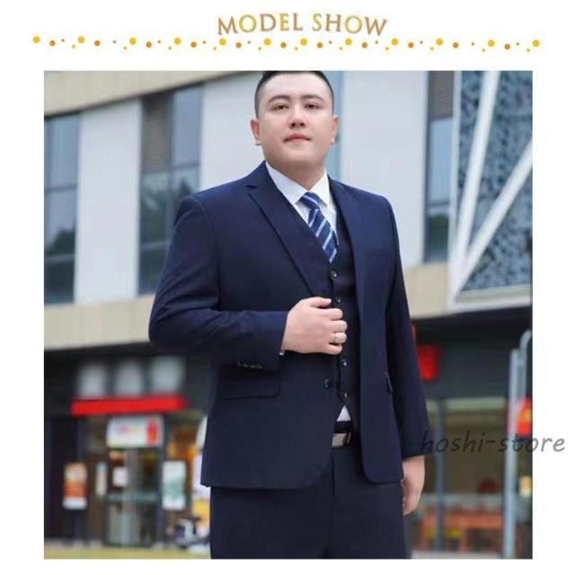 メンズ スーツ ビジネススーツ フォーマル 大きいサイズ 上下セット 4点セット セットアップ ジャケット パンツ シャツ ネクタイ セレモニー 通勤_7
