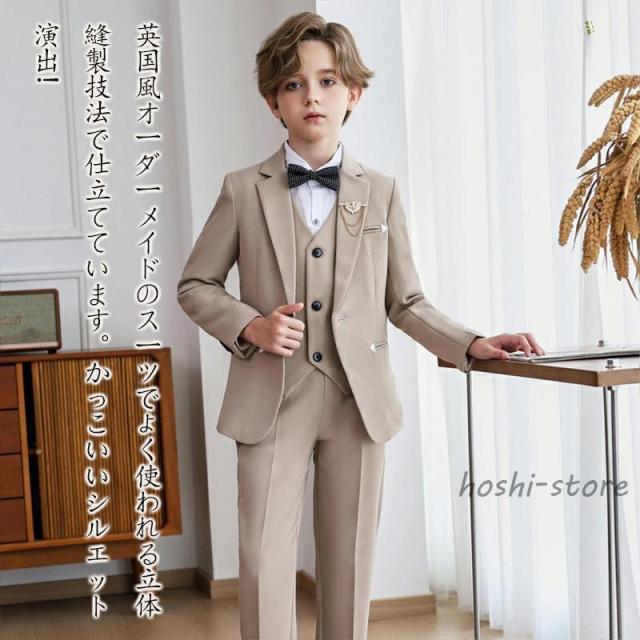男の子 スーツ フォーマル 入学式 結婚式 おしゃれ キッズ 七五三 結婚式 ピアノ発表会 卒園式 入園式 卒業式 小学校 90 100 110 120 130 140 150_8