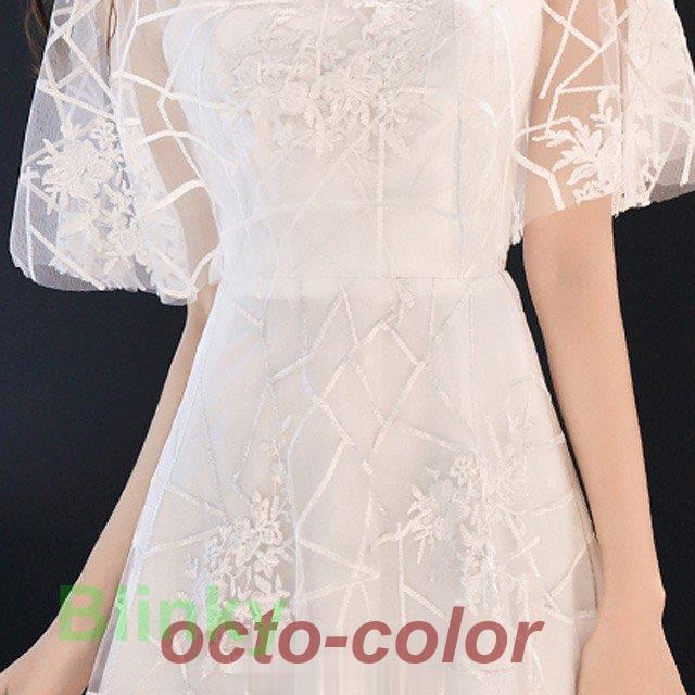 透け感 ロングドレス パーティードレス 白 ホワイト スレンダーライン イブニングドレス カクテルドレス 演奏会 発表会 誕生日 お呼ばれ 二次会_6