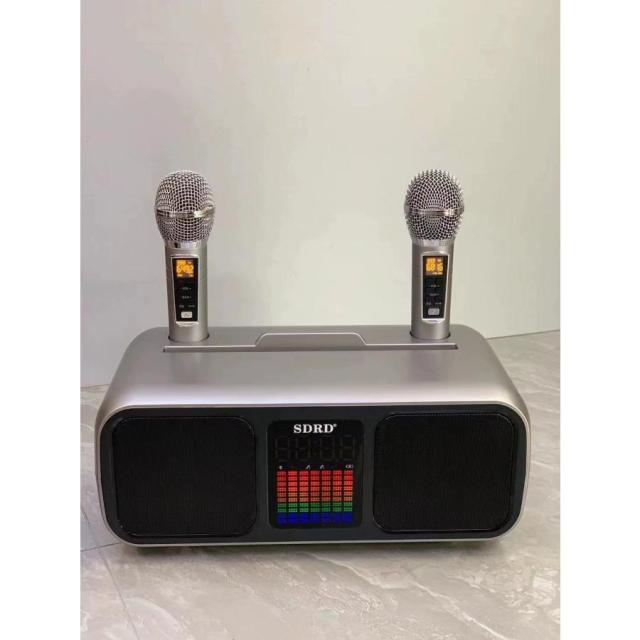 身寄り用カラオケ マイクロホン付2本き 高声遣いカラオケ仕かける Bluetooth相応う USB おうち カラオケ金棒引き 歌 読み合わせる 一人カラオケ 二重奏