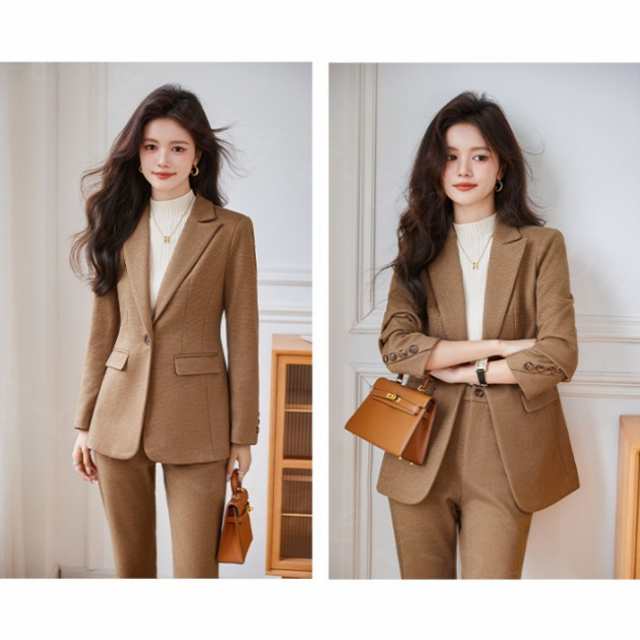 ＜500円OFFクーポン付き＞スーツ レディース セットアップ パンツスーツ フォーマル セレモニースーツ ママスーツ 大きいサイズ ジャケット ワイドパンツ ゴム 父の日 500円OFFクーポン付き＞スーツ レディース セットアップ パンツスーツ