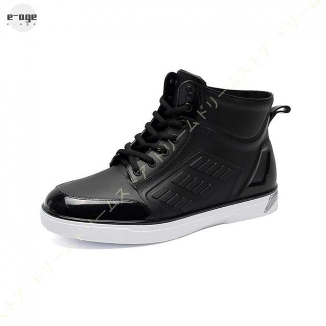 レインシューズ メンズ レインブーツ ショート 雨靴 ビジネス 釣り 登山 通勤 晴雨兼用 通学 雨の日 豪雨 24.5cm?27.0cm 黒 白 軽量 滑りにくい 歩きやすい