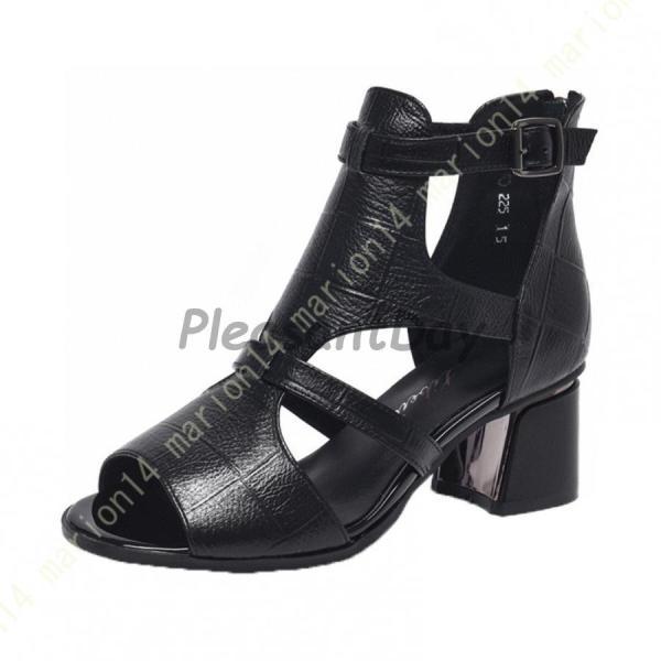 バックジッパー サンダル レディース グラディエーター サンダル