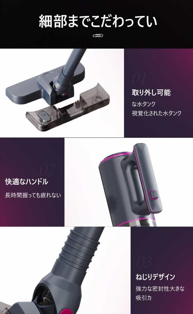 掃除機 コードレス 強力吸引 0.98kg サイクロン式 コード式 軽量静音 小型 スティック型 ハンディー クリーナー コンパク