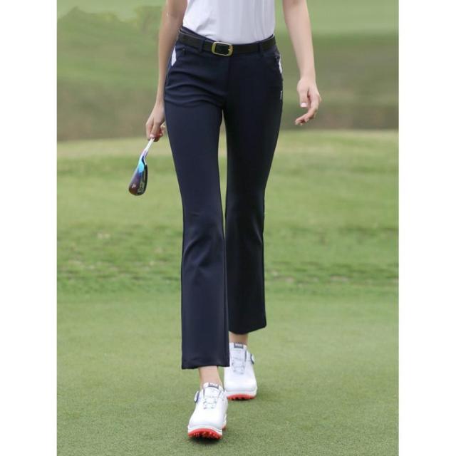 ゴルフパンツ レディース ゴルフウェア ストレッチ 美脚 脚長